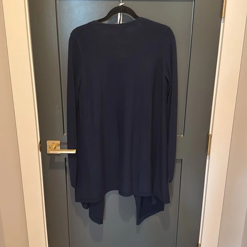 Tory Burch Navy Cardigan Size M worn 1-2 - Picture 2 of 3